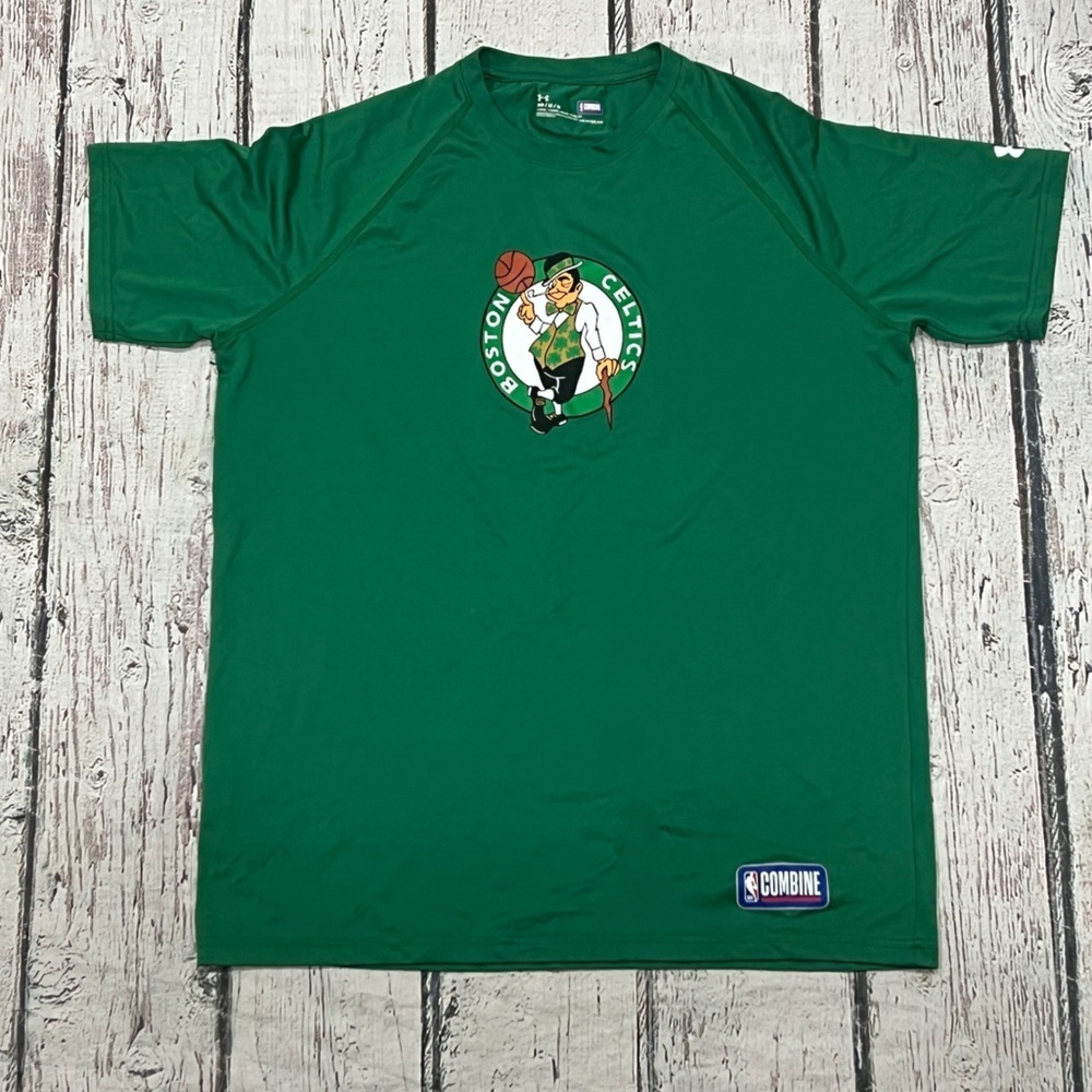 Boston Celtics NBA Basketball Combine Under Armour Loose Sports Athletic Shirt